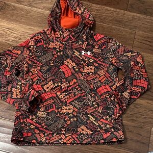 Under Armour Kids' Large Bold Orange and Black Hoodie